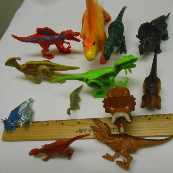 Old & New lot All Different Dinosaurs Random Brands Colors & Sizes T-Rex 🦕 - Picture 1 of 9